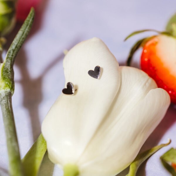 Committed Heart Stud Earrings