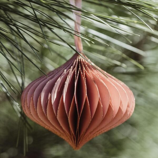 Paper Honeycomb Teardrop Ornaments